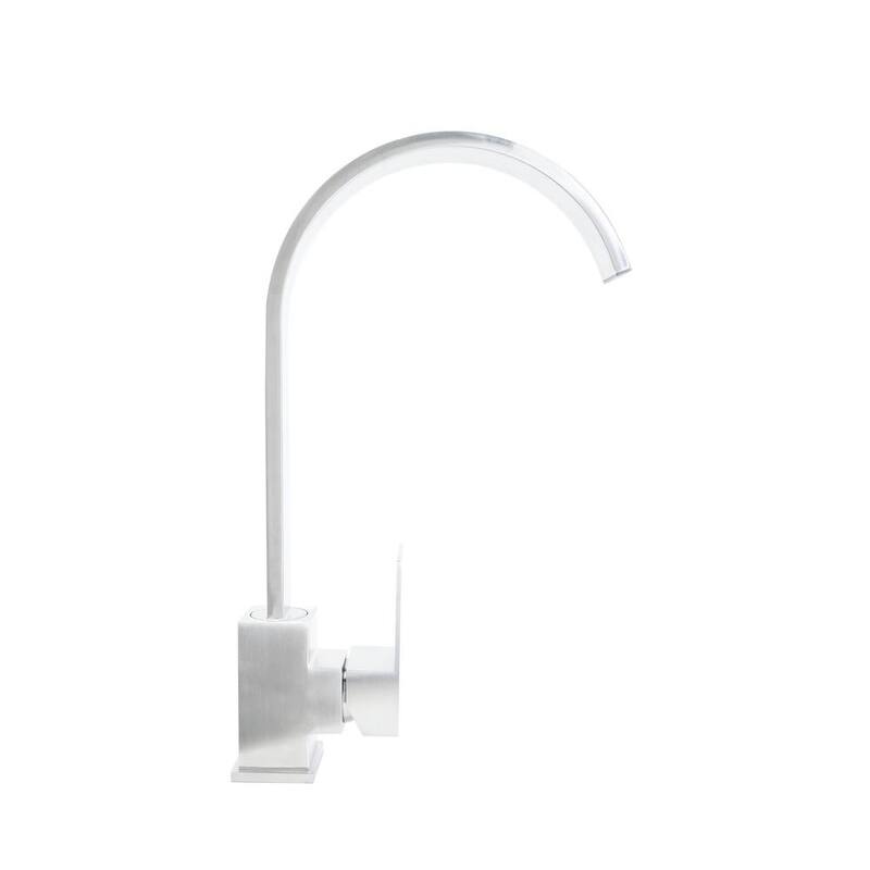 BOANN Doris Single-Handle Standard Kitchen Faucet in Stainless Steel - Silver