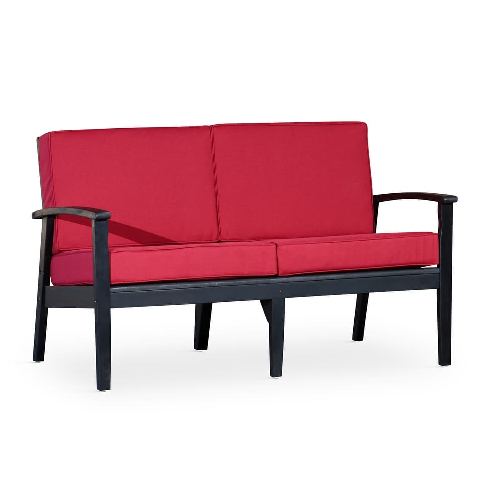 DTY Outdoor Living Longs Peak Eucalyptus Loveseat with Cushions