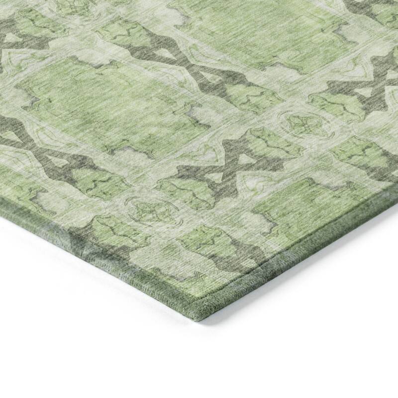 Alnaso Lush Floral Weather Resistant Timeless Fusion Outdoor Rug