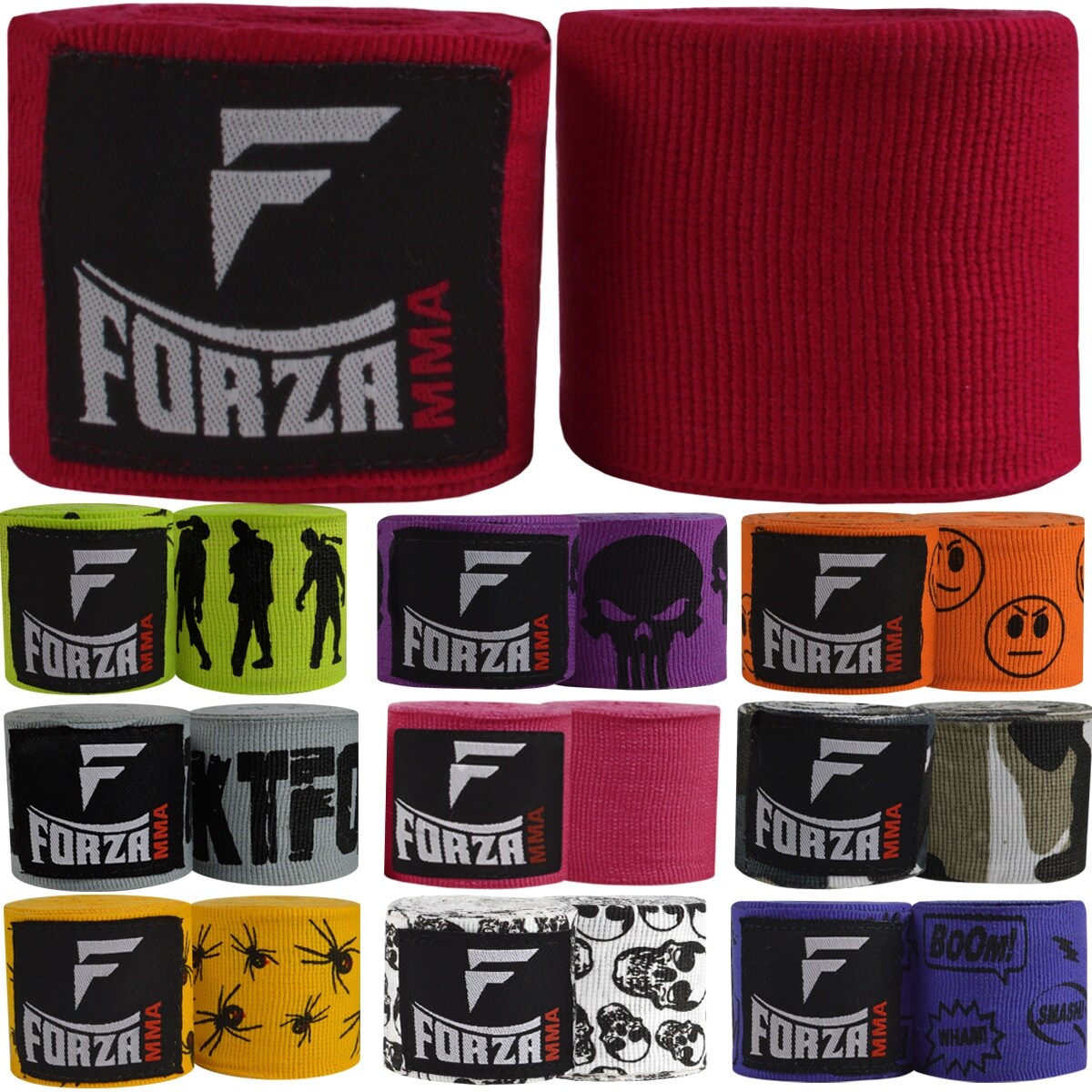 Forza Sports 180/" Mexican Style Boxing and MMA Handwraps KTFO Lime Green