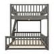 preview thumbnail 22 of 24, Full XL Over Queen Floor Bunk Bed with Ladder, Kids Wooden Bunk Bed Frame with Safety Guardrail, Convertible to 2 Separated Beds