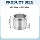 preview thumbnail 22 of 26, Faucet Aerator Adapter, Male to Male Brass Faucet Adapter with Washer for Kitchen Bathroom Sink Water Filter - Silver M22 Male to M22 Male, 18mm Length