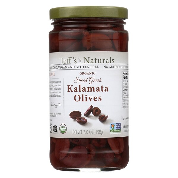 Jeff's Natural Jeff's Natural Kalamata Olive - Kalamata - Case of 6 - 7 oz.