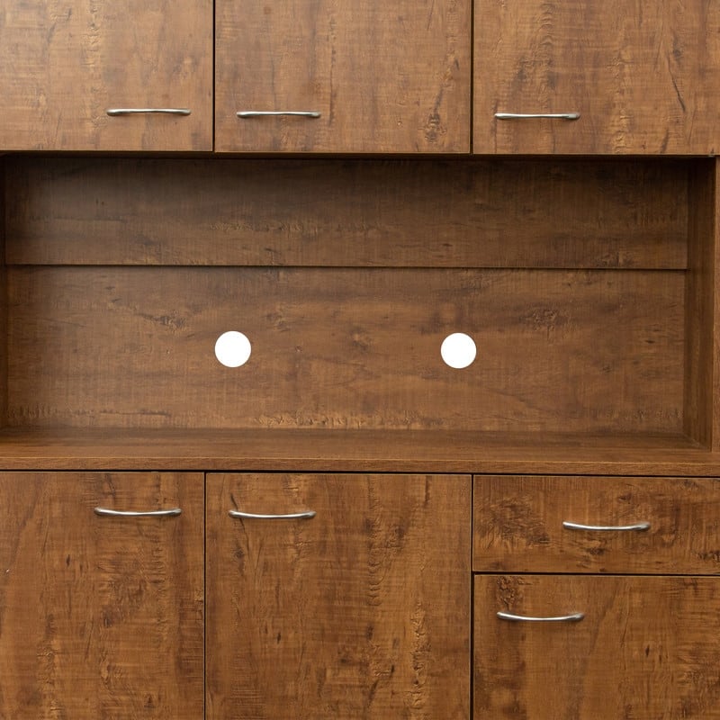 Modern Kitchen Pantry Cabinet with Doors,Wood Kitchen Storage Cabinet