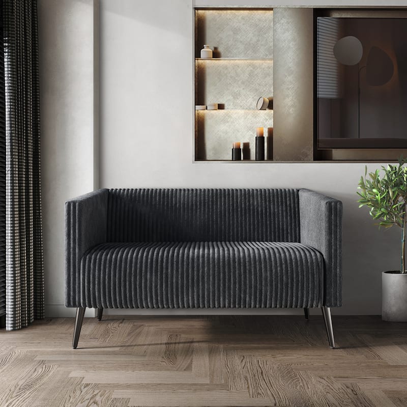 CraftPorch Corduroy Modern and Glamorous Velvet Upholstered Loveseat