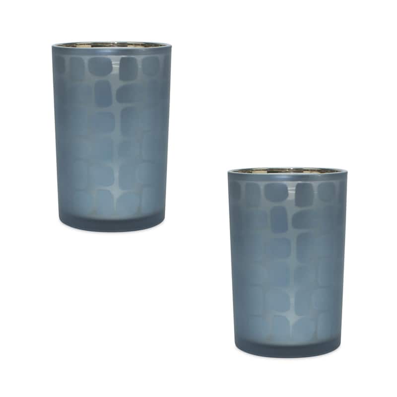 Glass Candle Holder (Set of 2) 4.75 x 4.75 x 7.25 Bed Bath & Beyond