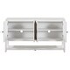 preview thumbnail 19 of 18, Antique White Sideboard Storage Cabinet with Mirrored Doors & Open Storage Shelf, Console Table Display Case for Living Room