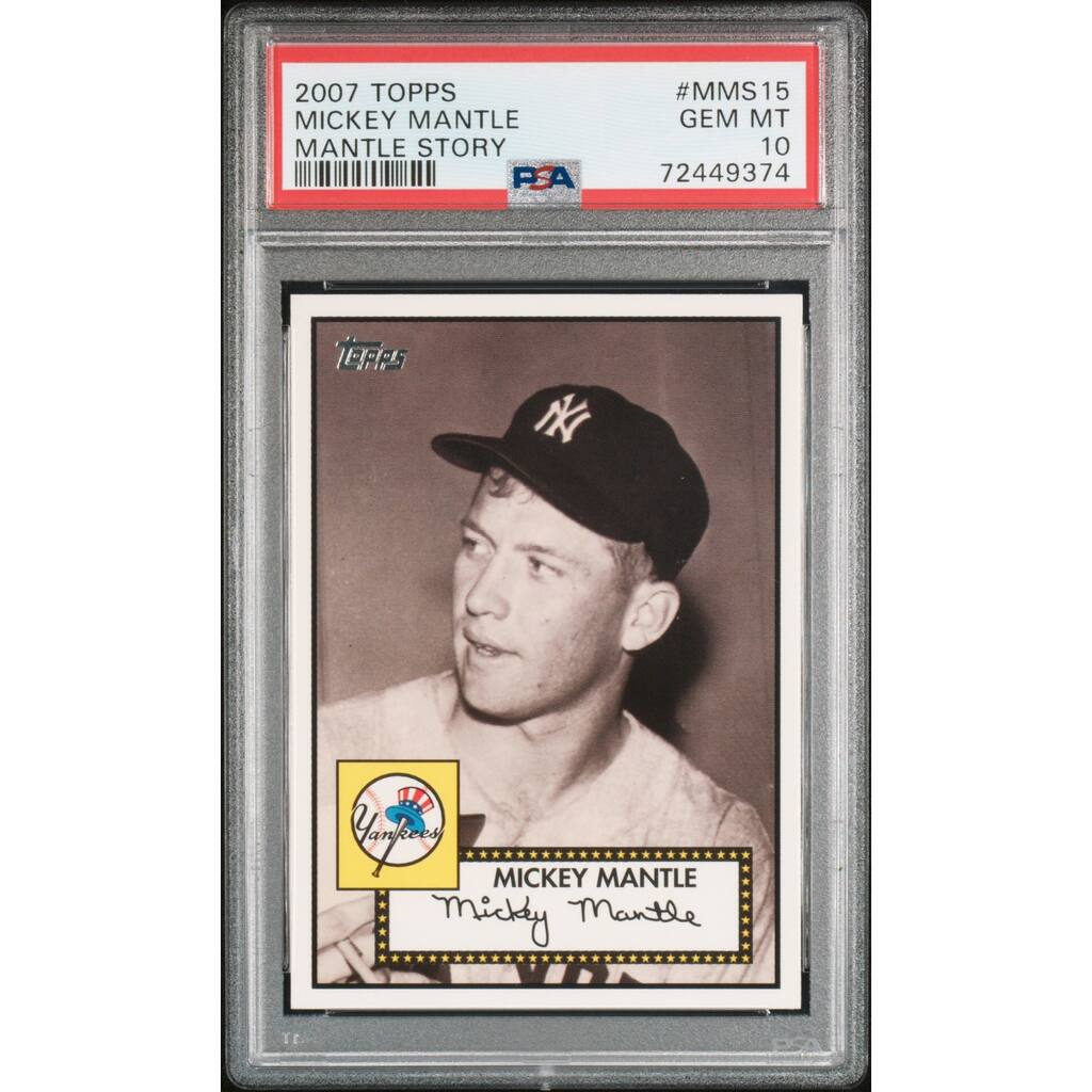 Mickey Mantle 2007 Topps Story Baseball Card #MMS15 Graded PSA 10 - Black -  8'6" x 11'6" - Overstock - 40994506