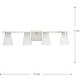 preview thumbnail 12 of 10, Tanner Collection Four-Light Brushed Nickel Transitional Vanity Light - 31.12 in x 6.5 in x 7.12 in