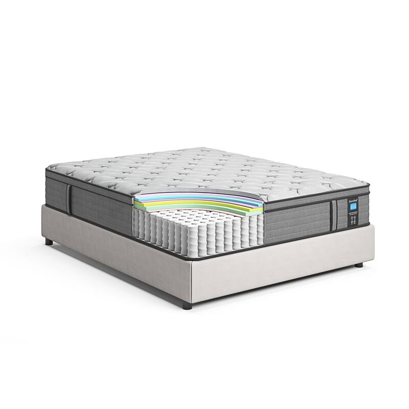 14-inch Hybrid Medium Euro Top Mattress, Pocket Spring Mattress in a Box - California King