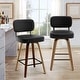 preview thumbnail 159 of 199, 26"/29" Swivel Bar Stools/ Counter Stools with Bentwood Legs Set of 2 - Black-PU Back - Counter Height