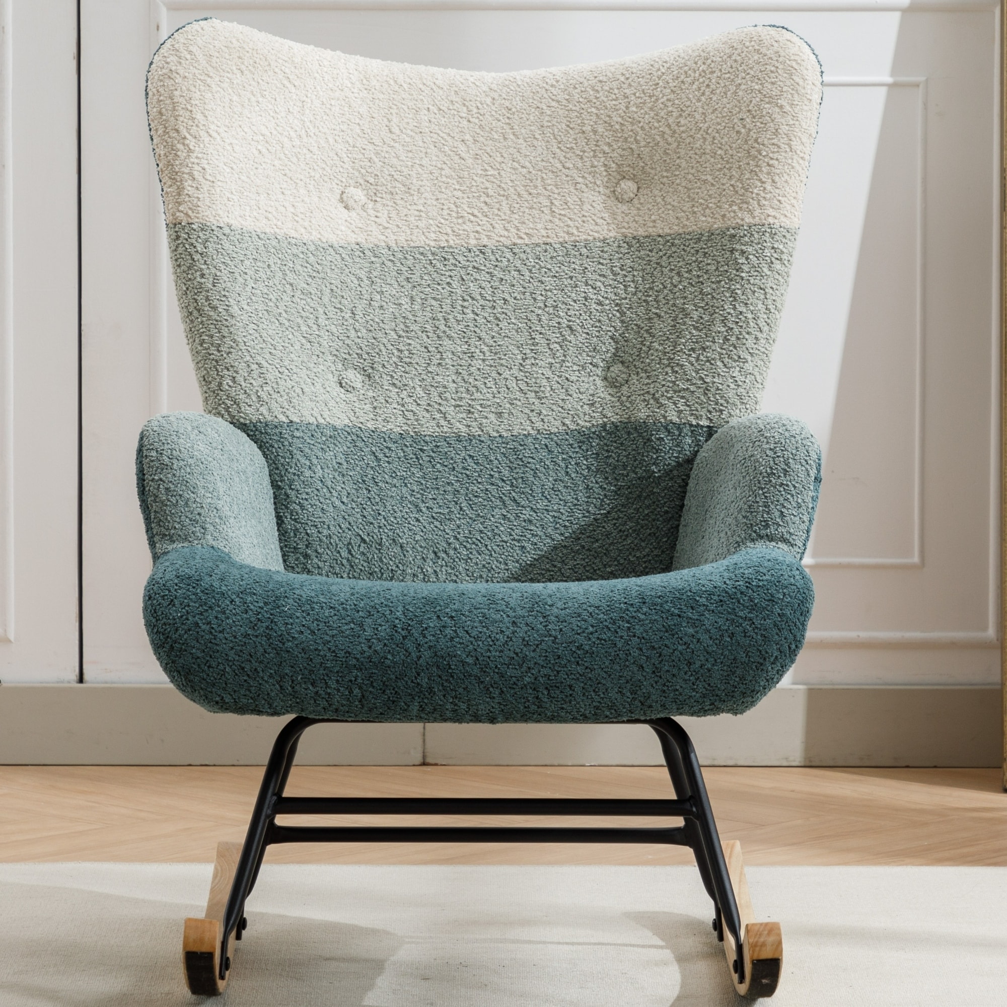Striped on sale rocking chair