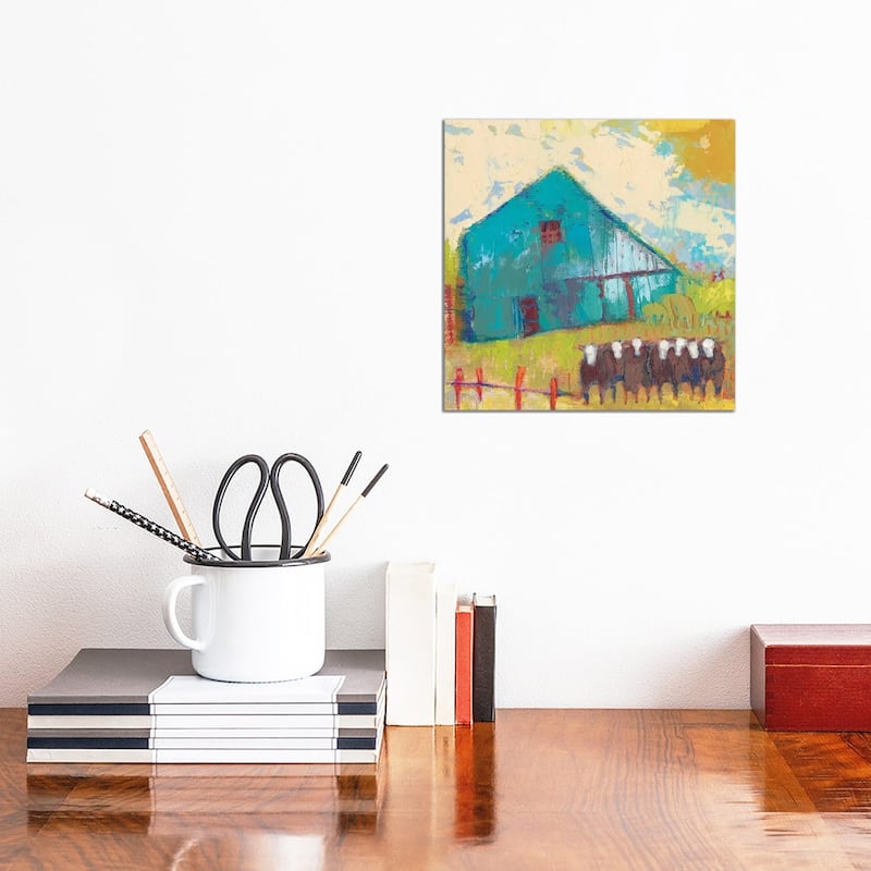 iCanvas "Request Barn" by Sue Jachimiec Canvas Print - 12x12x1.5