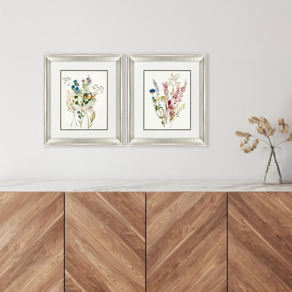 Paragon Delicate Flowers Framed Art - Set of 2