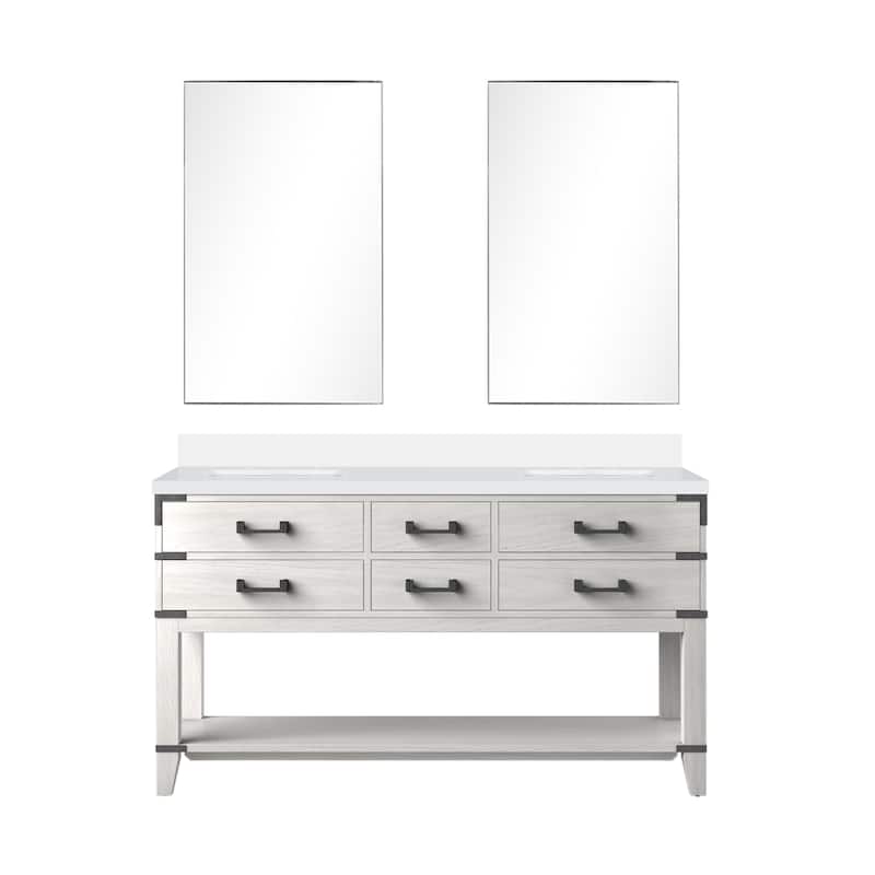 Norwalk Bath Vanity with Cultured Marble Top, Sink and Mirror
