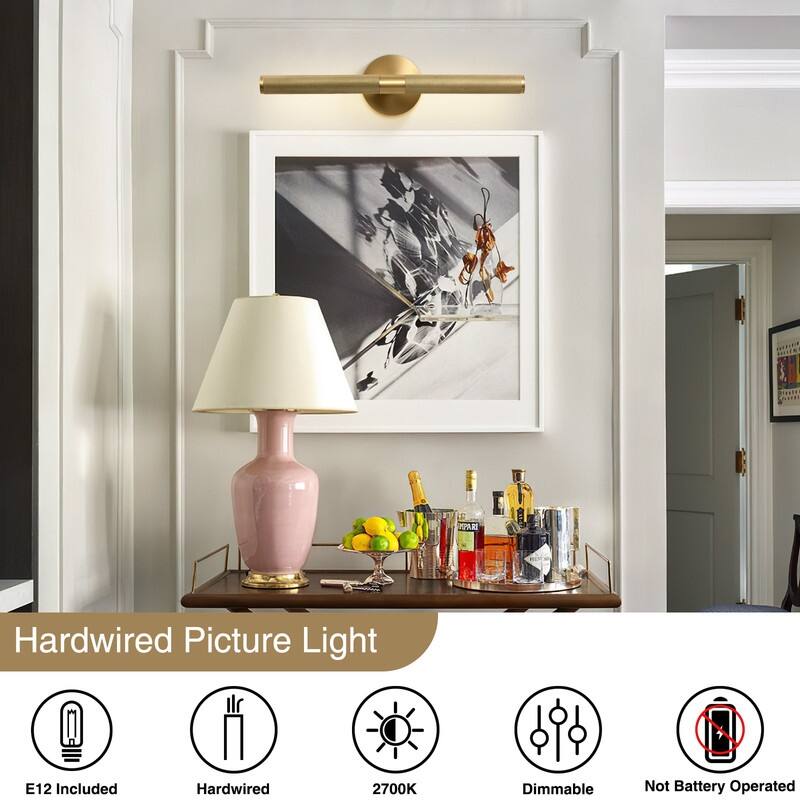 KAYLA 24 in. 1-Lights Gold Modern Vanity Light with Rotatable 360 Design(Set of 1)