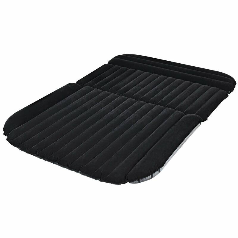 Car Backseat Air Mattress with Independent Airbags and Soft Flocking Cover Travel Camping Bed