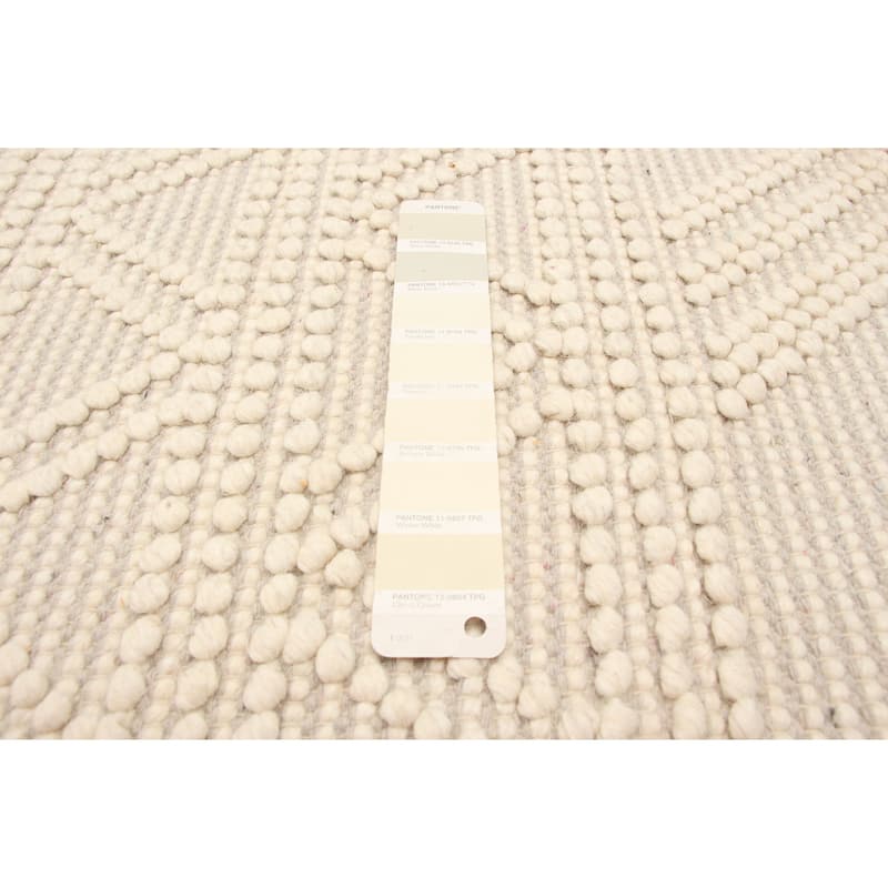 ECARPETGALLERY Braid weave Sienna Cream Wool Rug - 5'3 x 7'6