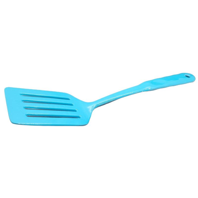 Handy Housewares 12.5" Long Handled Colorful Melamine Slotted Cooking Turner Spatula