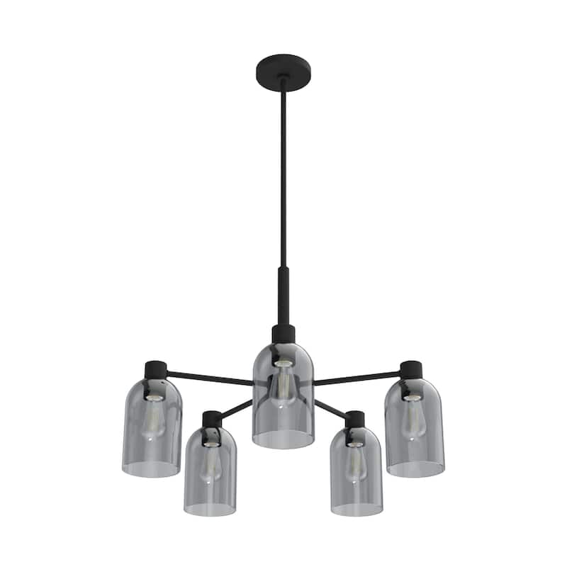 Hunter Lochemeade 5 Light Chandelier - Dining Room, Living Room, Entry - Modern Farmhouse, Industrial, Contemporary