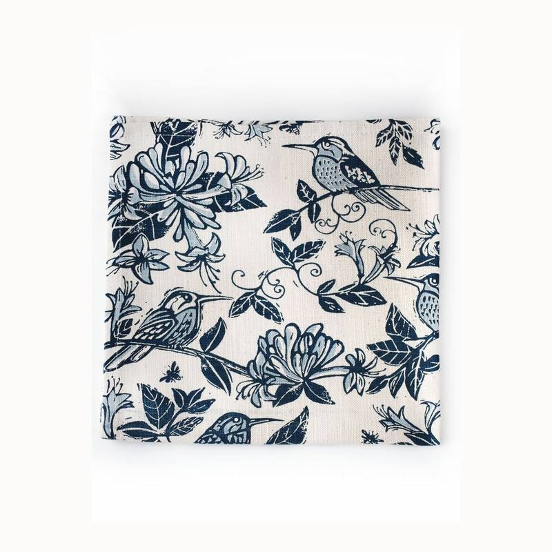 French Home Set of 4 Honeysuckle Napkins - Indigo