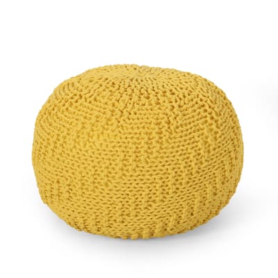Cotton Round Pouf，Siutable For Your Living Room, Bedroom Or Entryway