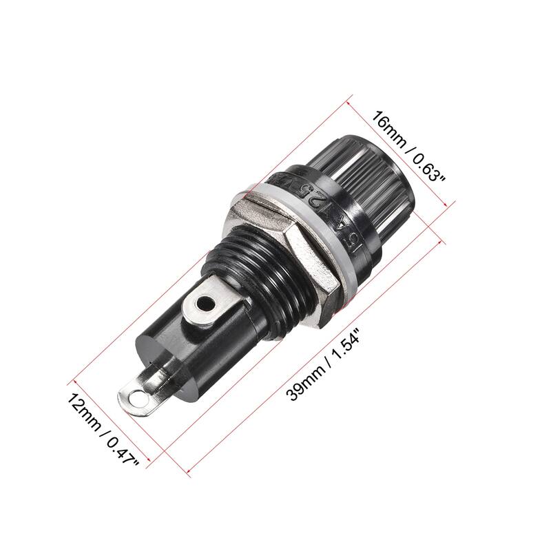 Screw Cap Panel Mounted Fuse Holder - 5x20mm(2Pcs)