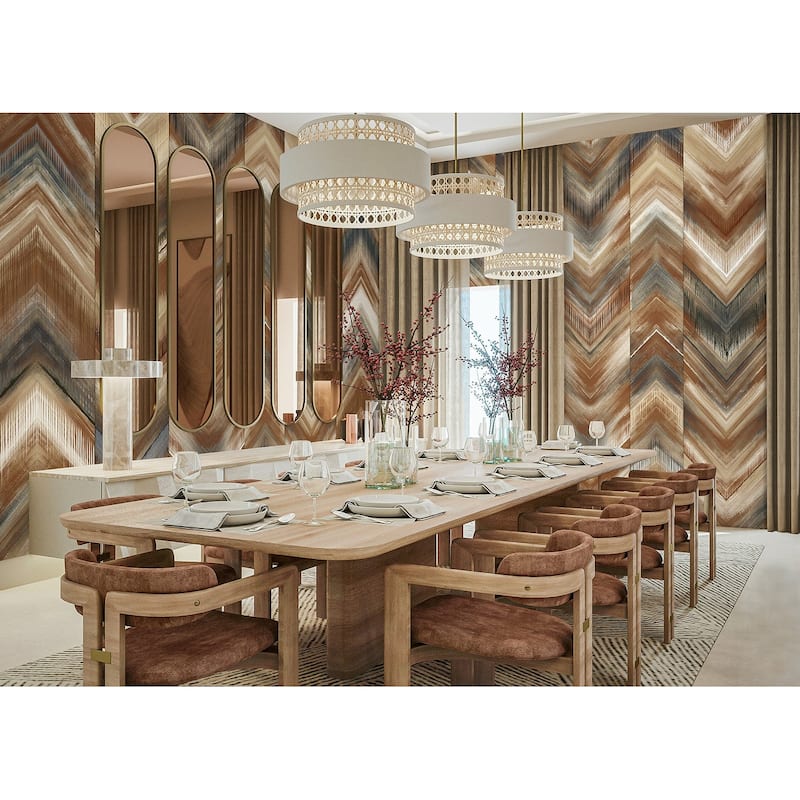 Modern Chevron Pattern Wallpaper Mural