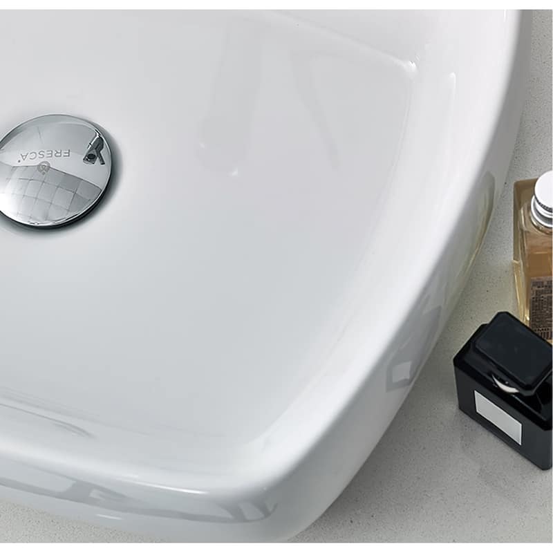 Fresca Lucera 36" Wall Mounted Single Basin Vanity Set with Cabinet,