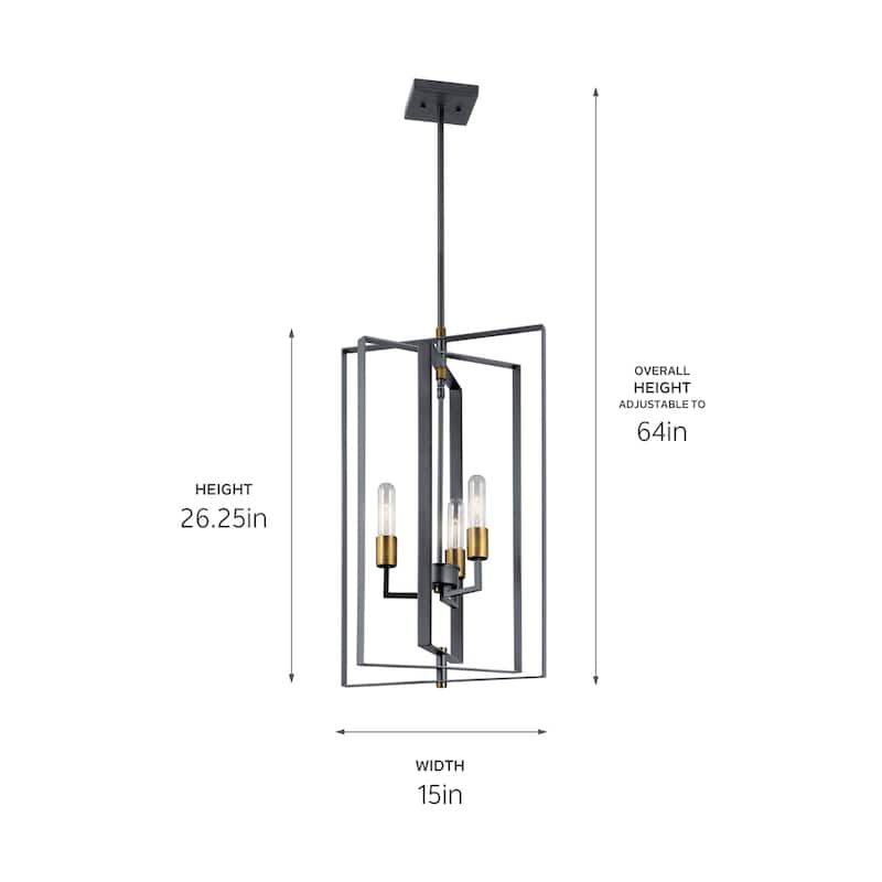 Kichler Lighting Taubert Collection 3-light Black Pendant