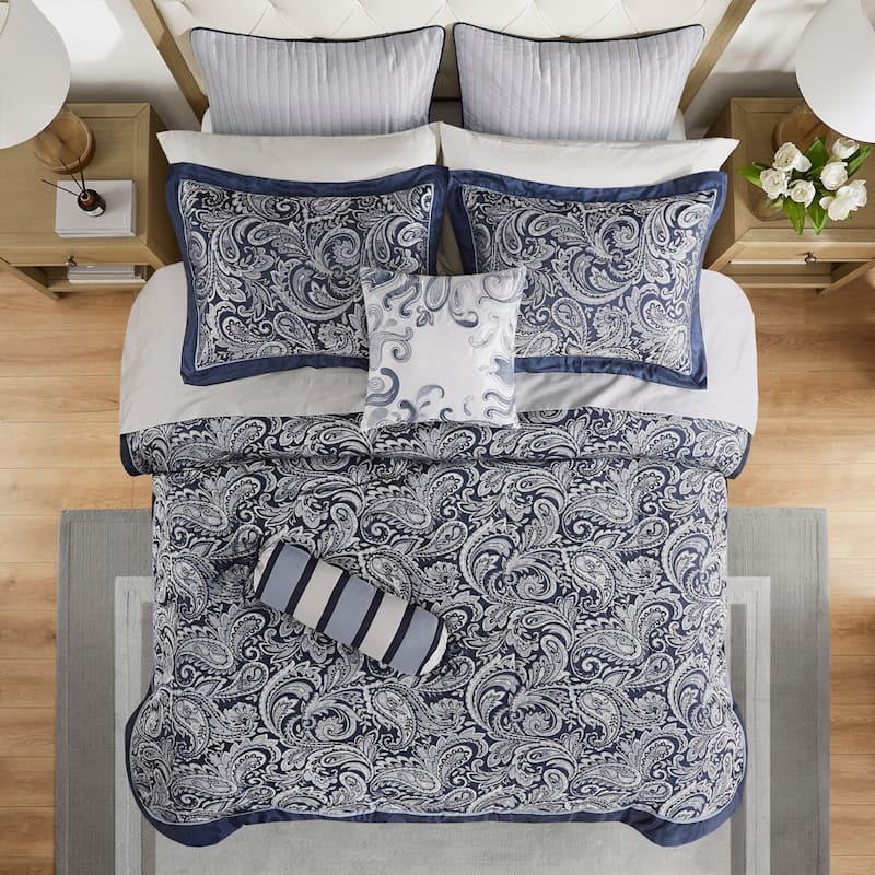 Madison Park Whitman 12 Piece Comforter Set with Cotton Bed Sheets