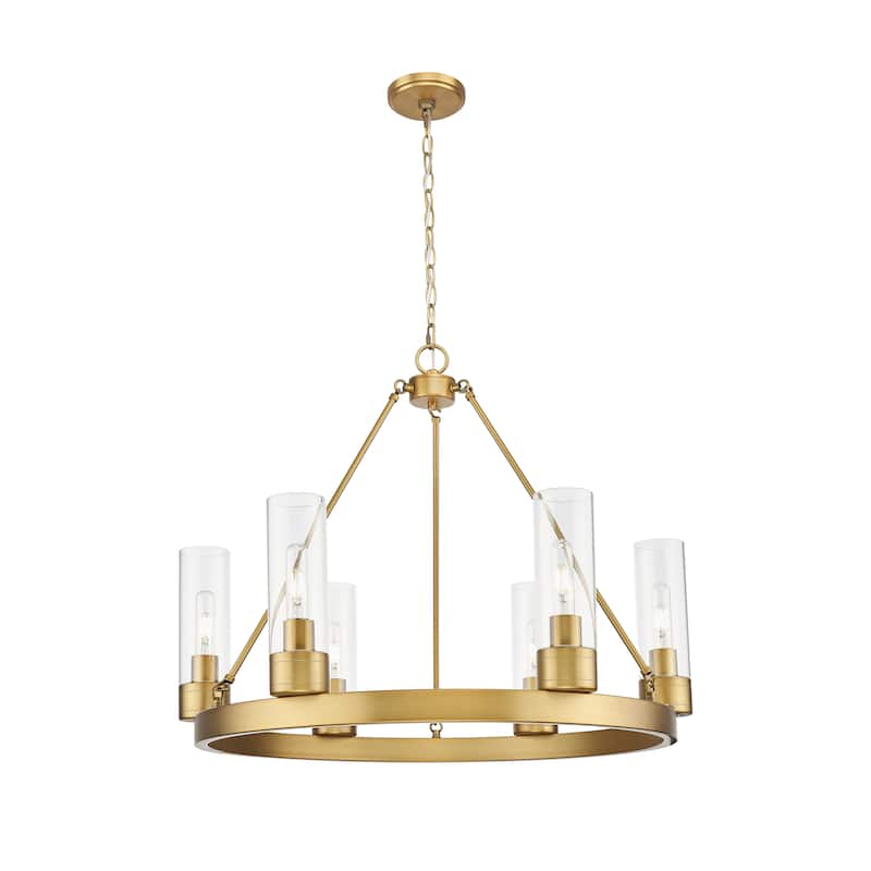 Innovations Lighting Downtown Urban - Boreas - 6 Light 29" Chandelier with 8" Shades