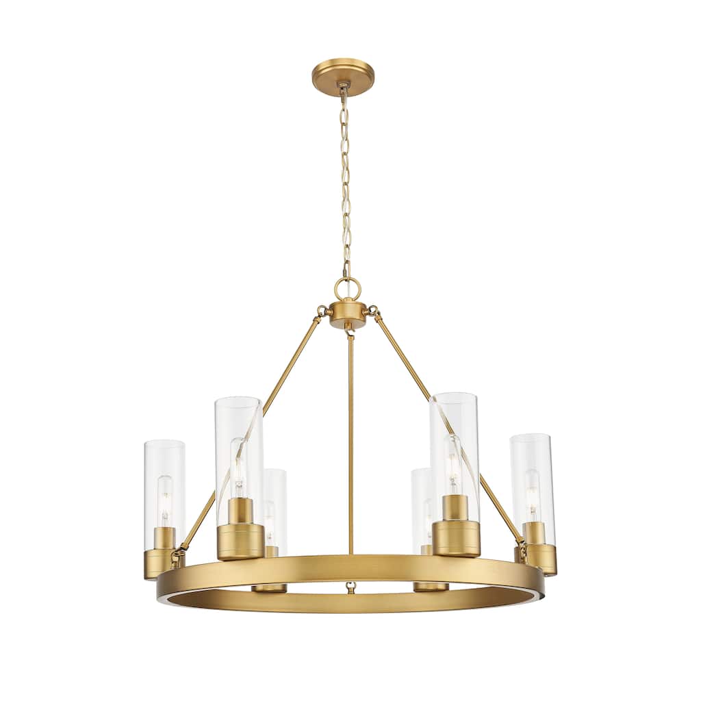 Innovations Lighting Downtown Urban - Boreas - 6 Light 29" Chandelier with 8" Shades