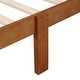 preview thumbnail 23 of 38, Wood Platform Bed Frame, Twin Size Panel Bed with Sleigh Headboard Footboard and Slat Support, Easy to Assemble Slat Bed