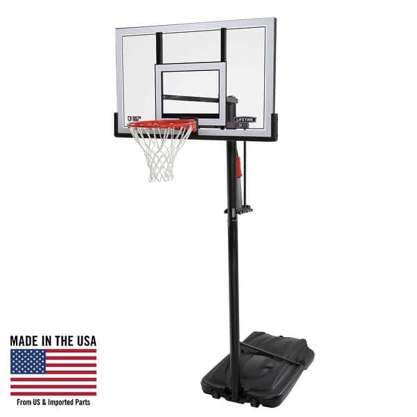 slide 2 of 10, Lifetime Adjustable Portable Basketball Hoop 54-Inch