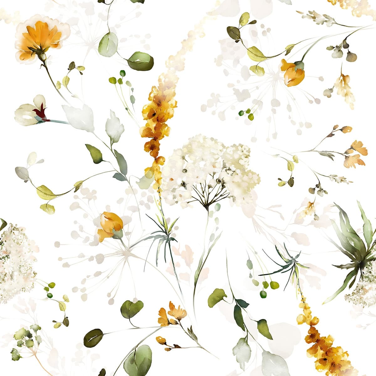 Yellow Wildflowers Wallpaper Peel and Stick and Prepasted - Bed Bath ...