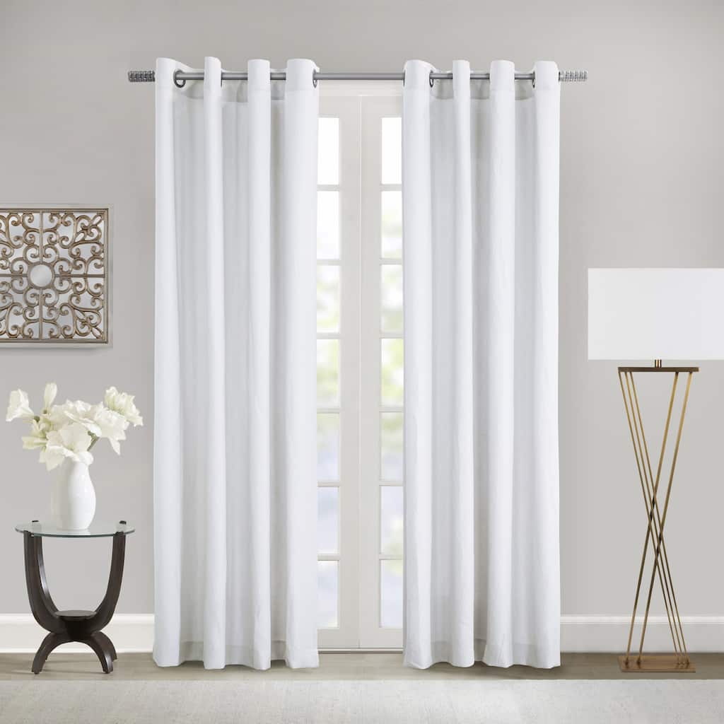 Harmony Crinkle Textured Microfiber Curtain Panel by Habitat