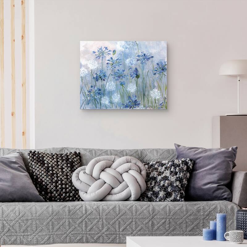 Dandelion and Agapanthus by Sally Swatland Canvas Art Print