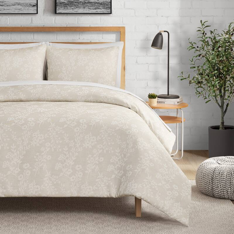 Lucky Brand Ava Floral Jacquard Duvet Cover Sets - 3 Piece - Queen