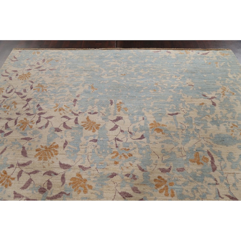Vegetable Dye Abstract Oriental Living Room Area Rug Wool Hand-knotted - 8'9" x 11'11"