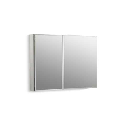 Kohler 35" W X 26" H Aluminum Two-Door Medicine Cabinet With Mirrored Doors, Beveled Edges (K-CB-CLC3526FS)