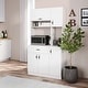 preview thumbnail 11 of 43, Living Skog Pantry Kitchen Microwave Storage Cabinet