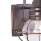preview thumbnail 5 of 5, VAXCEL Chatham 13.5 in. H 1-Light Burnished Bronze Coastal Outdoor Wall Sconce, Steel, Clear Seeded Glass Shade