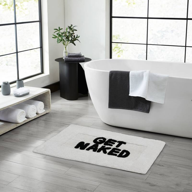 Jean Pierre Cotton "Get Naked" 21 x 34 in. Bath Rug