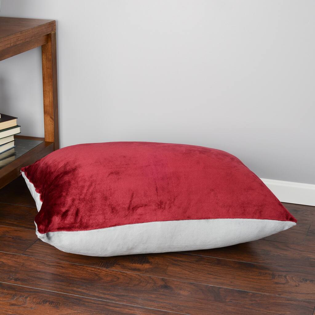 Oversized Plush Reversible Floor Cushion (28 x 36 inches)