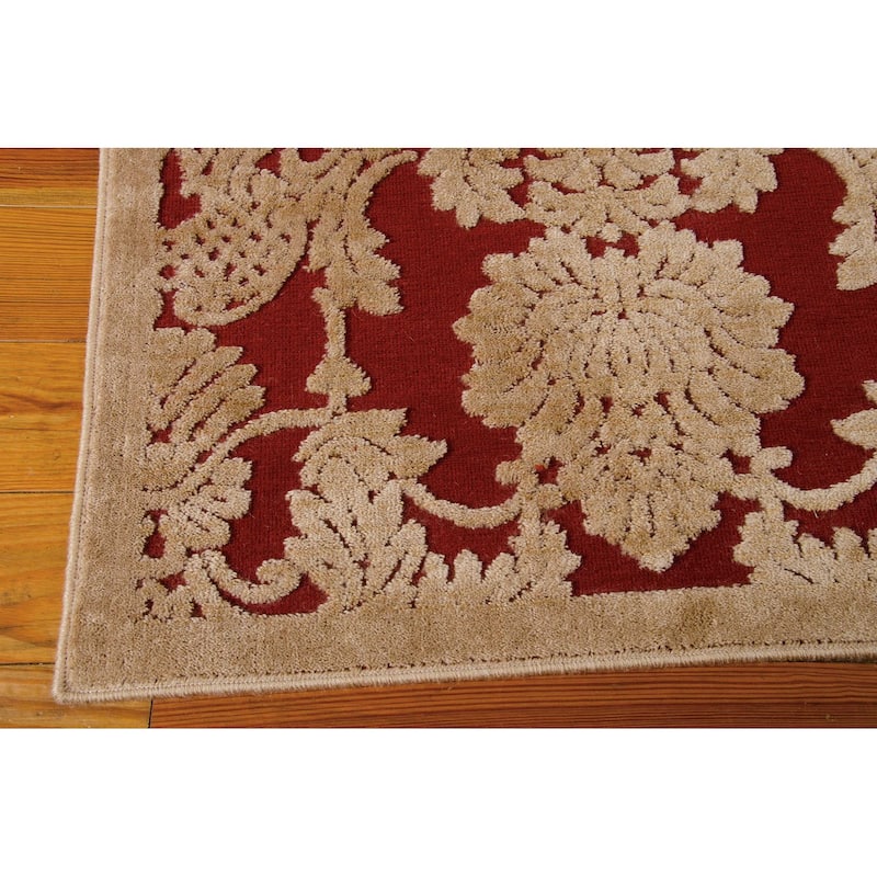 Nourison Graphic Illusions Traditional Vintage Hi Low Damask Area Rug
