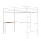 preview thumbnail 17 of 40, Modern Twin over Twin Metal Bunk Bed with Desk, Ladder and Guardrails For Bedroom,Dorm,Kids