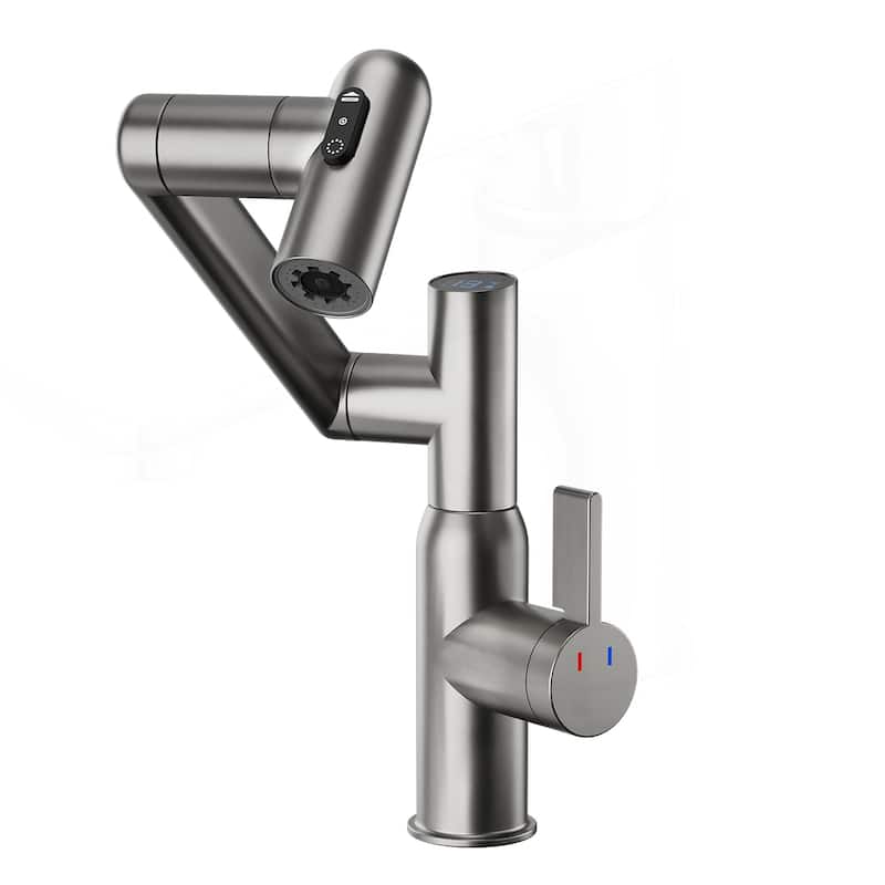 Bathroom Sink Faucet with Temperature Display