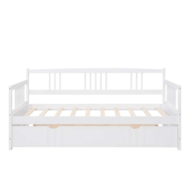Merax Wood Daybed with Twin Size Trundle