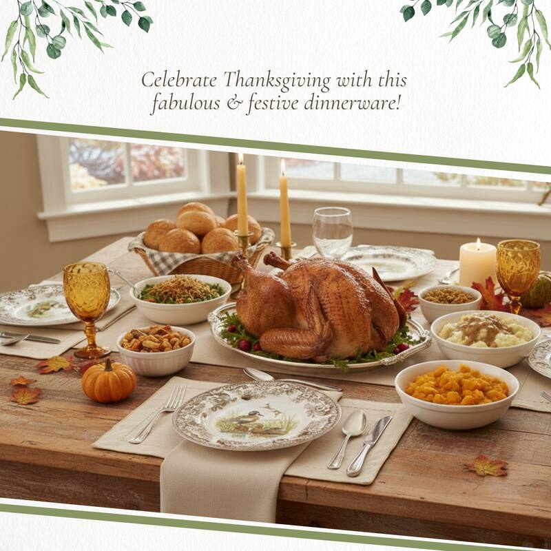 Spode Woodland Dinner Plate Birds Motif - 10.5